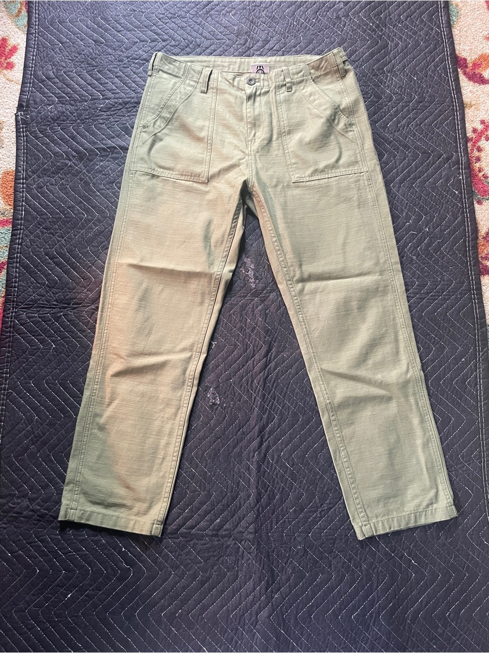 Men's Olive Green Workwear Pants